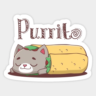 Purrito pun design Sticker